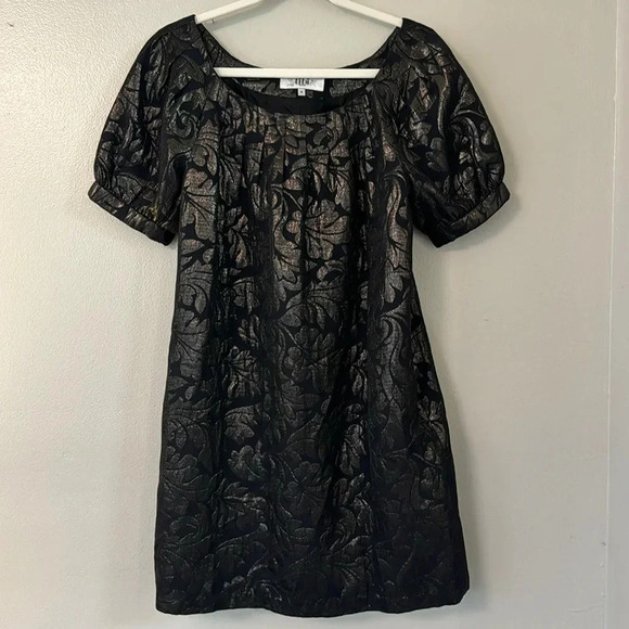 Tibi New York Shimmer Short Sleeve Dress - Picture 1 of 8